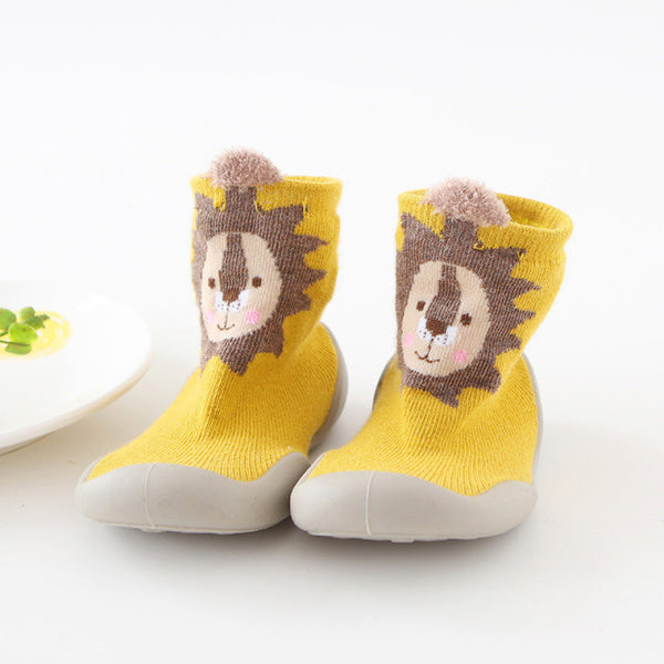 Baby Knitted Anti-slip Animal Floor Sock Shoes with Rubber Soles