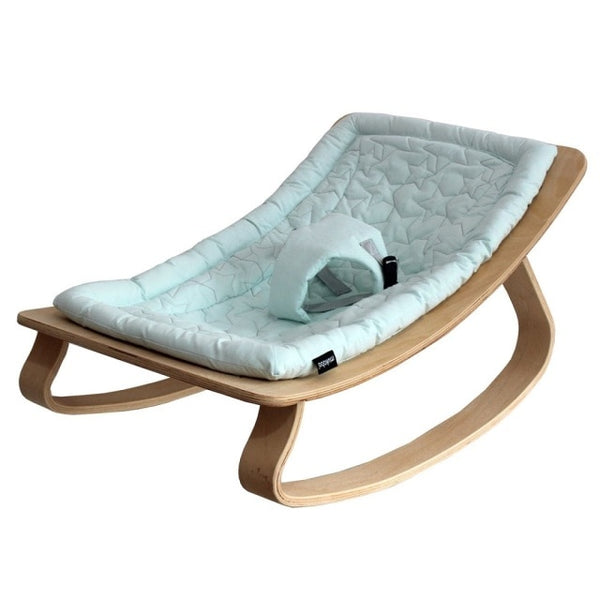 Sweet Cushion Natural Wooden Rocking Baby Bouncer