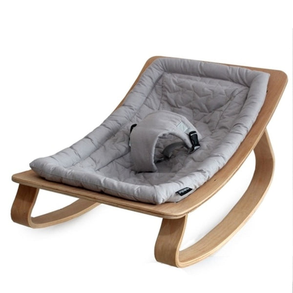 Sweet Cushion Natural Wooden Rocking Baby Bouncer