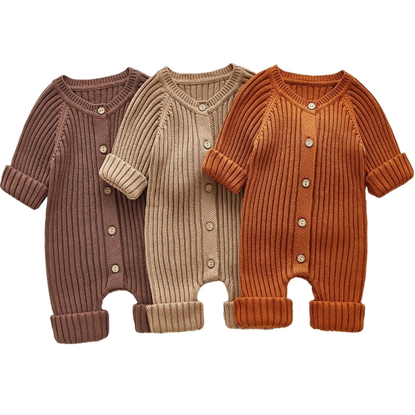 Warm Knitted Baby Rompers and Jumpers