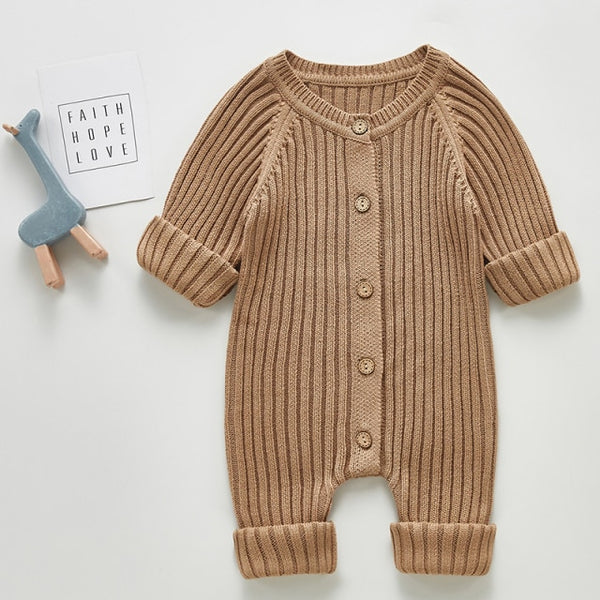 Warm Knitted Baby Rompers and Jumpers