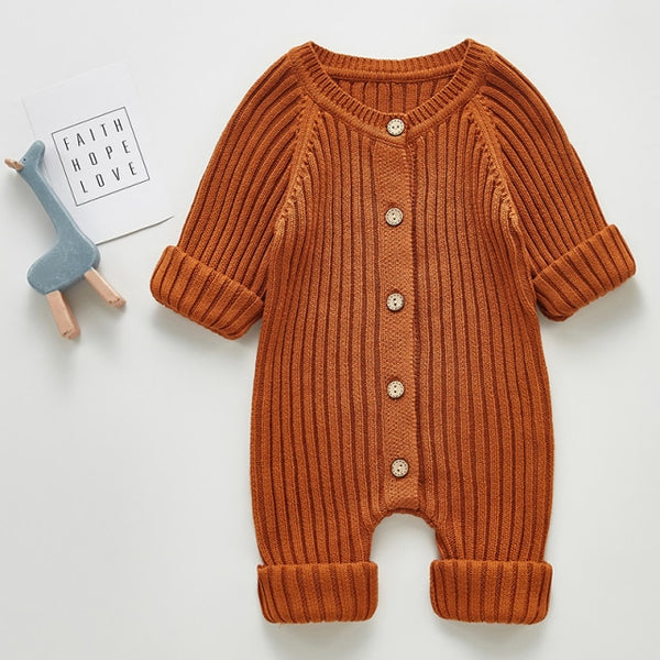 Warm Knitted Baby Rompers and Jumpers