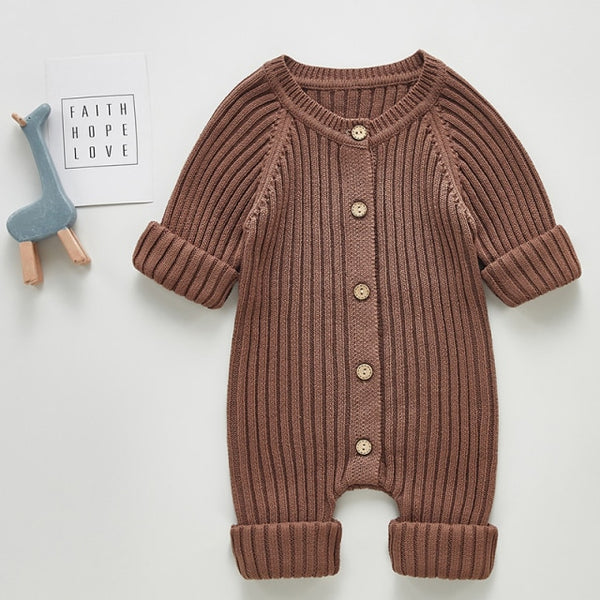 Warm Knitted Baby Rompers and Jumpers