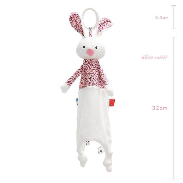 Soft Cartoon Animal Towel Baby Toy For Stroller