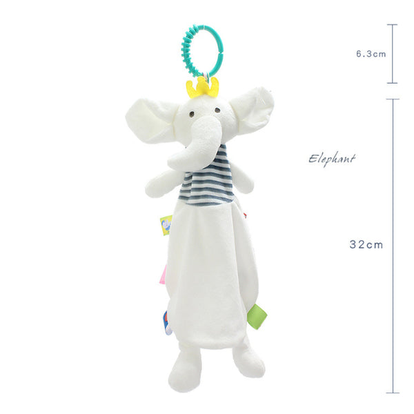 Soft Cartoon Animal Towel Baby Toy For Stroller