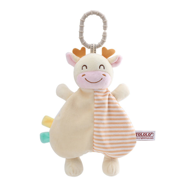 Soft Cartoon Animal Towel Baby Toy For Stroller