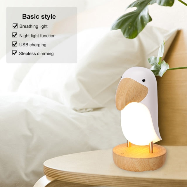 LED Toucan Bird Night Light Modern Nordic Table USB Lamp