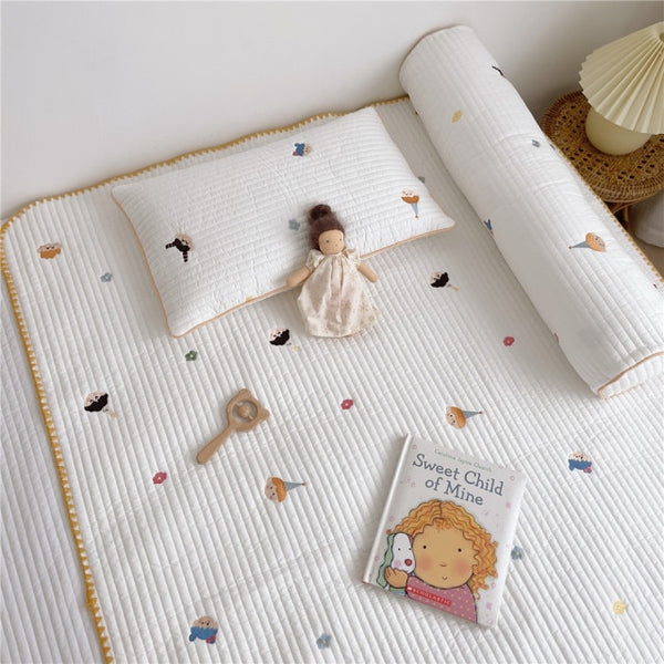 Quilted Embroidery Wrinkle-Proof Baby/Kids Bedding