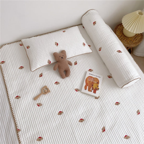 Quilted Embroidery Wrinkle-Proof Baby/Kids Bedding