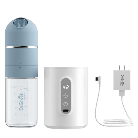 Insulated Glass Baby Bottle with USB Portable Charger