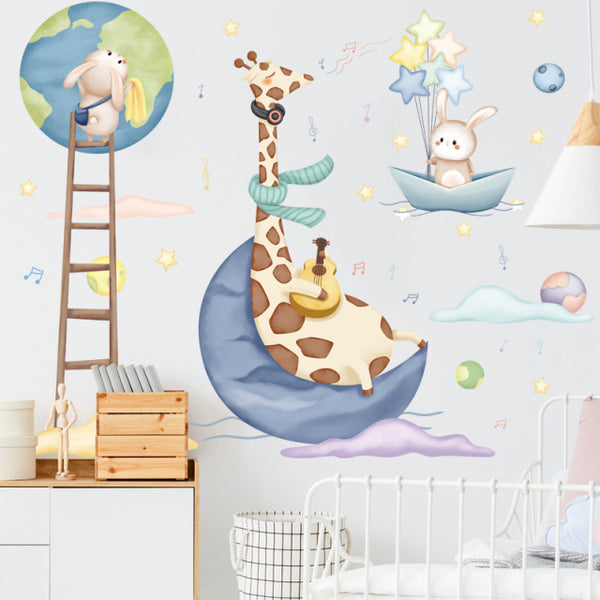 Big Nordic Jungle Animals Wallpaper for Room Decorations