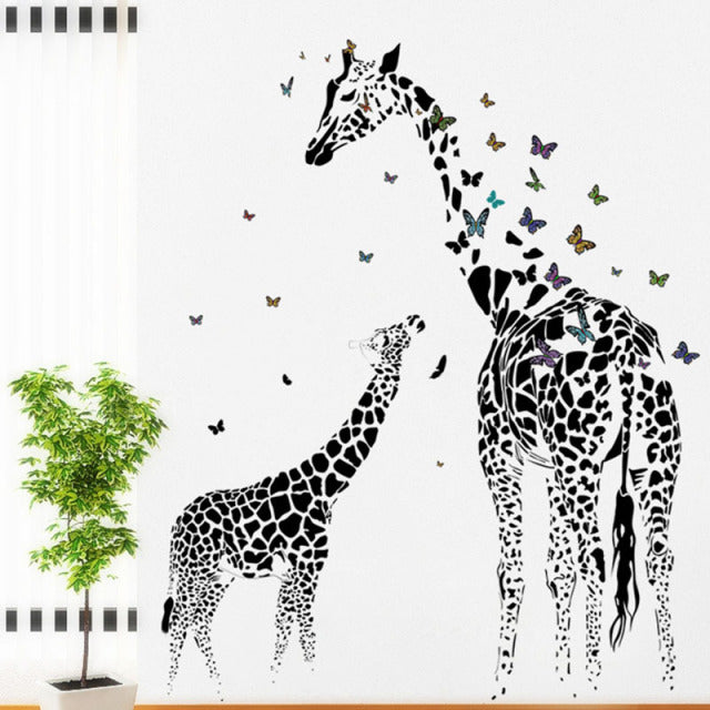 Big Nordic Jungle Animals Wallpaper for Room Decorations