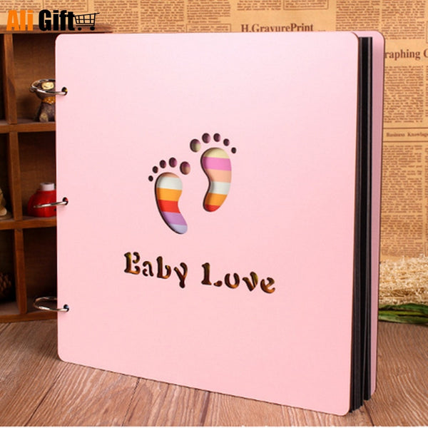 Loose-leaf Wood Cover Photo Scrapbook Album