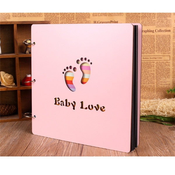 Loose-leaf Wood Cover Photo Scrapbook Album