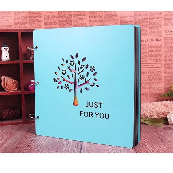 Loose-leaf Wood Cover Photo Scrapbook Album