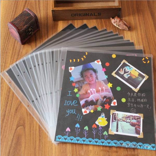 Loose-leaf Wood Cover Photo Scrapbook Album