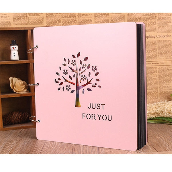 Loose-leaf Wood Cover Photo Scrapbook Album