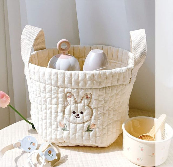 Newborn Embroiderd Storage Bag Toy Organizer