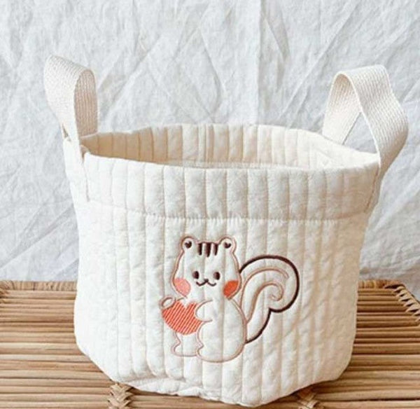 Newborn Embroiderd Storage Bag Toy Organizer