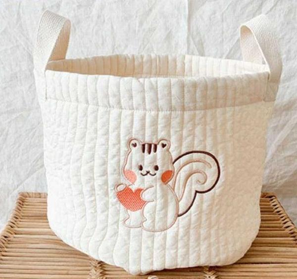 Newborn Embroiderd Storage Bag Toy Organizer