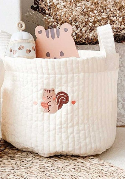 Newborn Embroiderd Storage Bag Toy Organizer