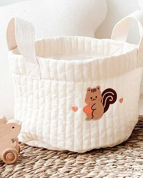 Newborn Embroiderd Storage Bag Toy Organizer