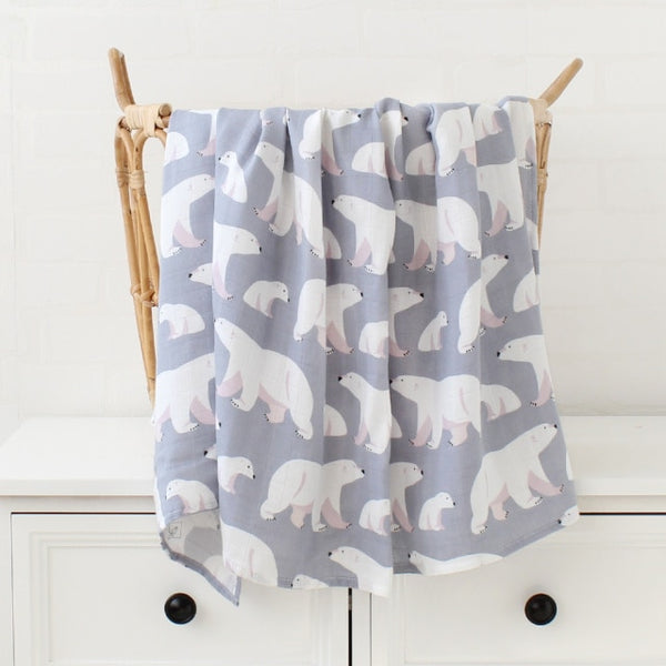 Bamboo Cotton Soft Newborn Muslin Swaddle Blanket