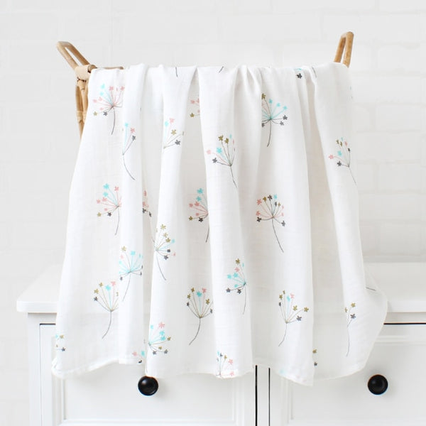 Bamboo Cotton Soft Newborn Muslin Swaddle Blanket