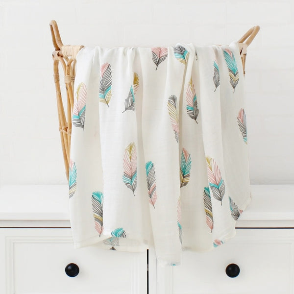 Bamboo Cotton Soft Newborn Muslin Swaddle Blanket