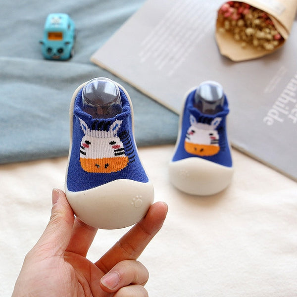 Baby First Walker Cartoon Animation Rubber Sock Shoes