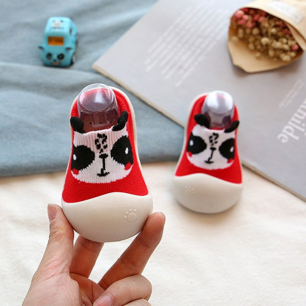 Baby First Walker Cartoon Animation Rubber Sock Shoes