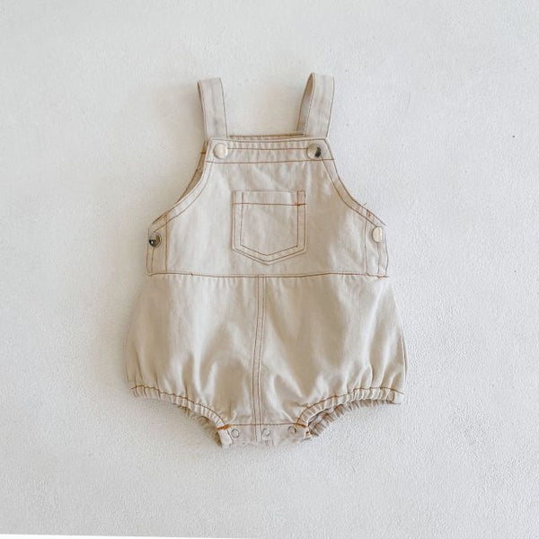 Cute Casual Strappy Baby Denim Playsuit